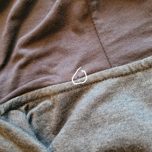 True Religion Hooded Henley Shirt Dark Blue Heathered Cotton Blend Size Medium